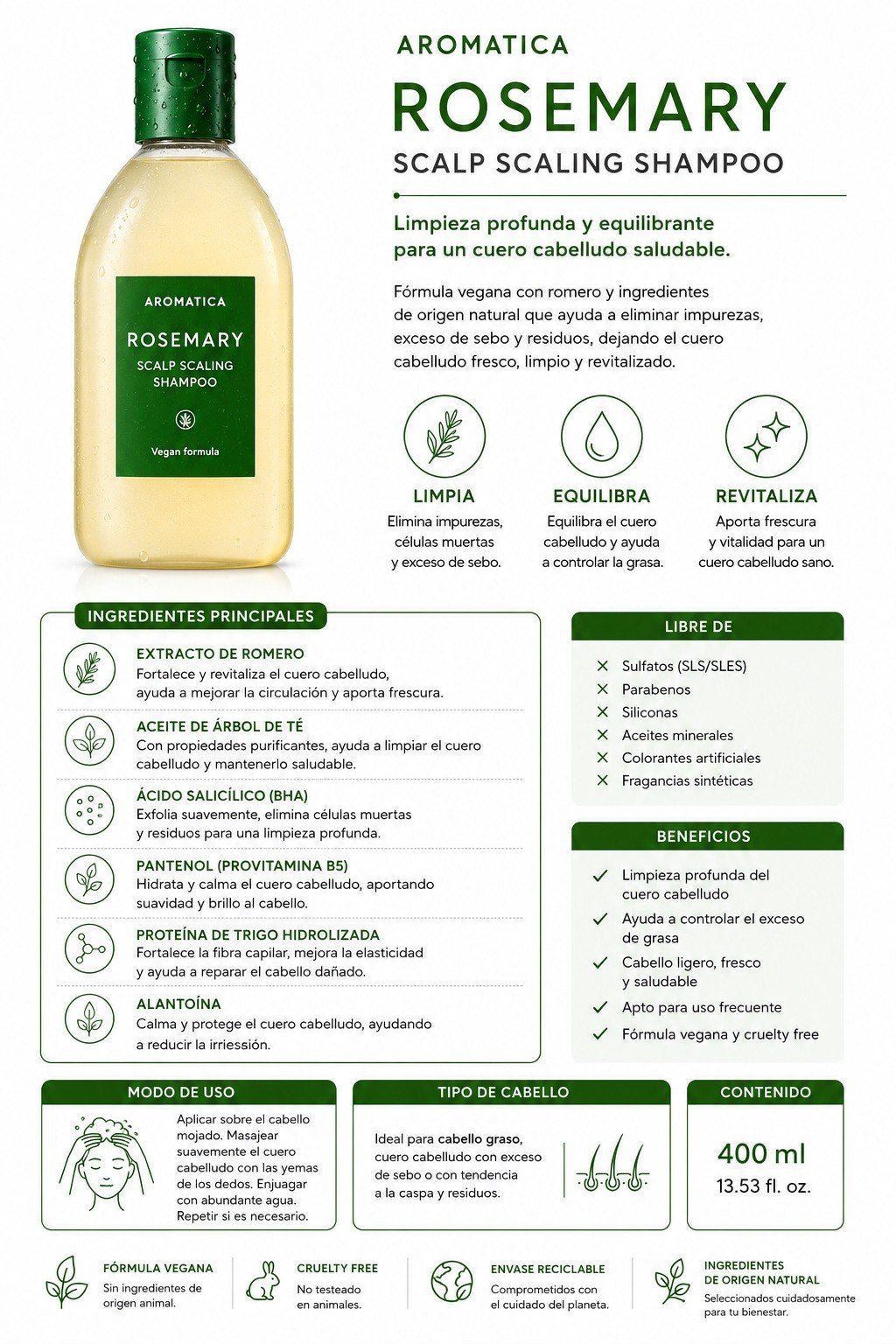 AROMATICA ROSEMARY SCALP SCALING SHAMPOO
