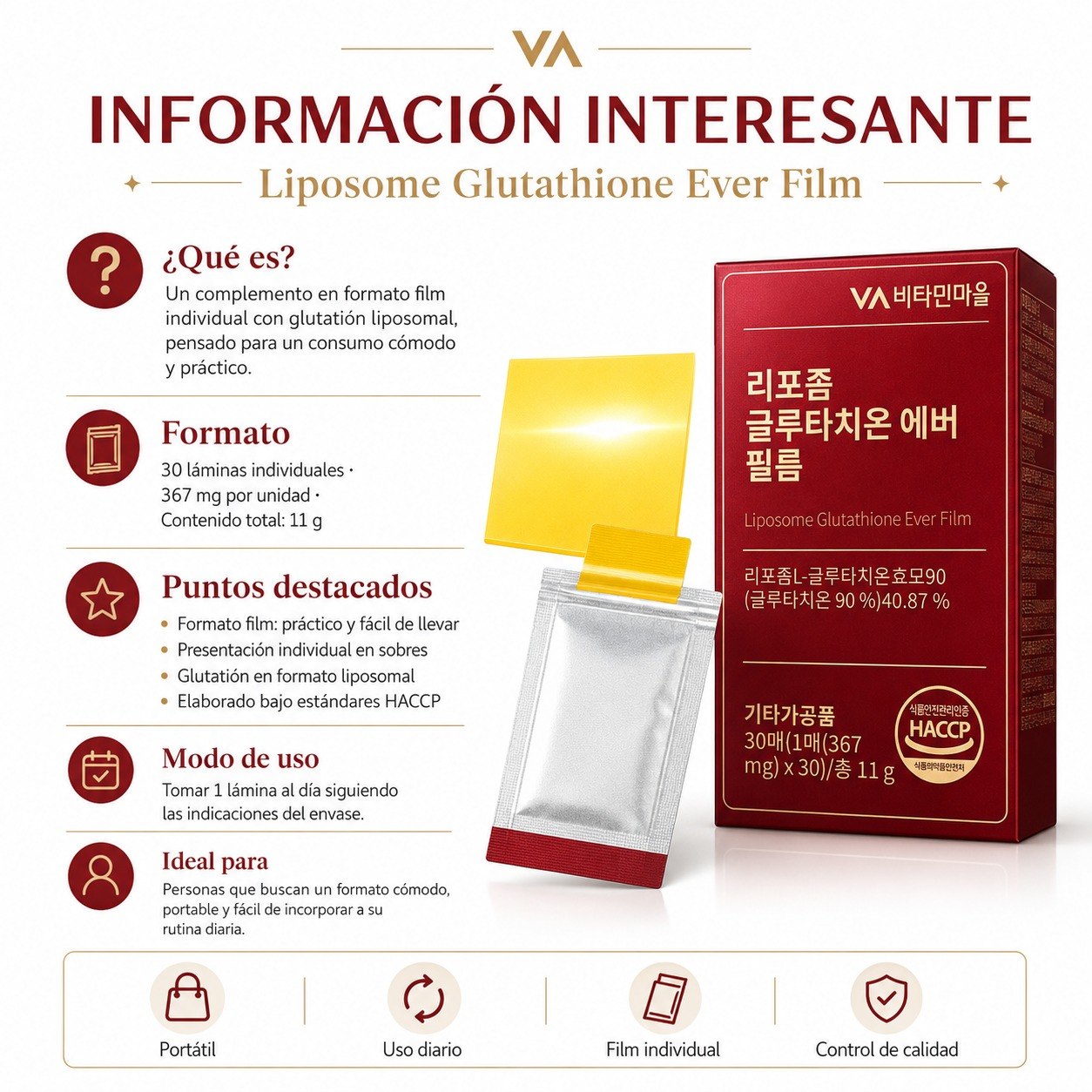 VA VITAMIN VILLAGE LIPOSOME GLUTATHIONE EVER FILM