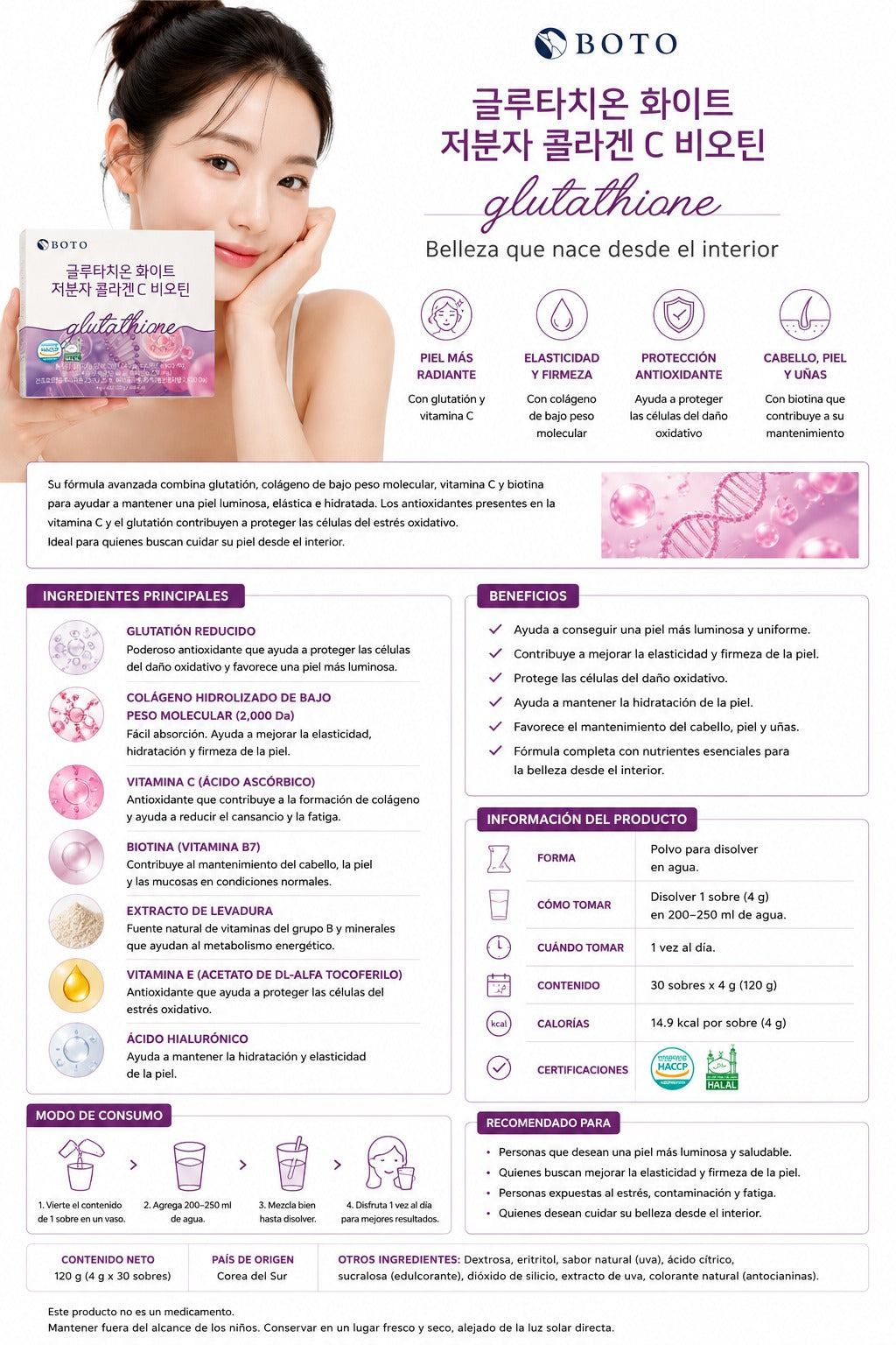 BOTO GLUTATHIONE WHITE LOW MOLECULAR COLLAGEN C BIOTIN