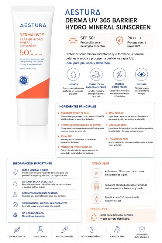 AESTURA DERMA UV365 BARRIER HYDRO MINERAL SUNSCREEN MINI