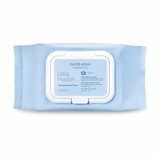 MISSHA SUPER AQUA ULTRA HYALON CLEANSING WATER WIPES