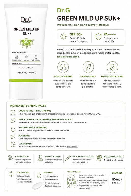 DR.G GREEN MILD UP SUN+ SPF50+