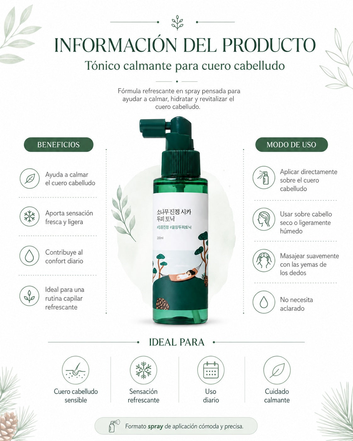 ROUND LAB PINE CICA CALMING SCALP TONIC
