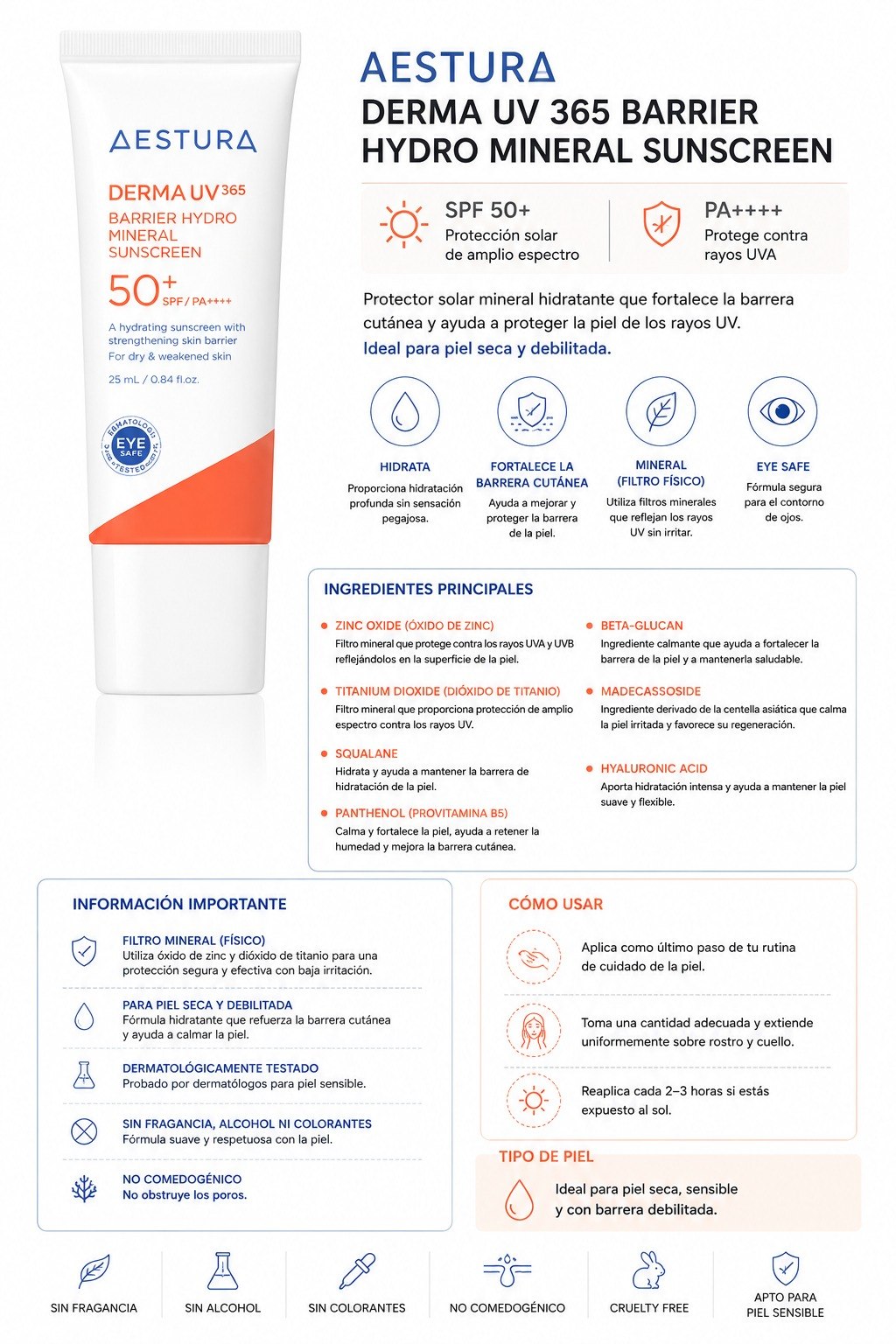 AESTURA DERMA UV365 BARRIER HYDRO MINERAL SUNSCREEN MINI